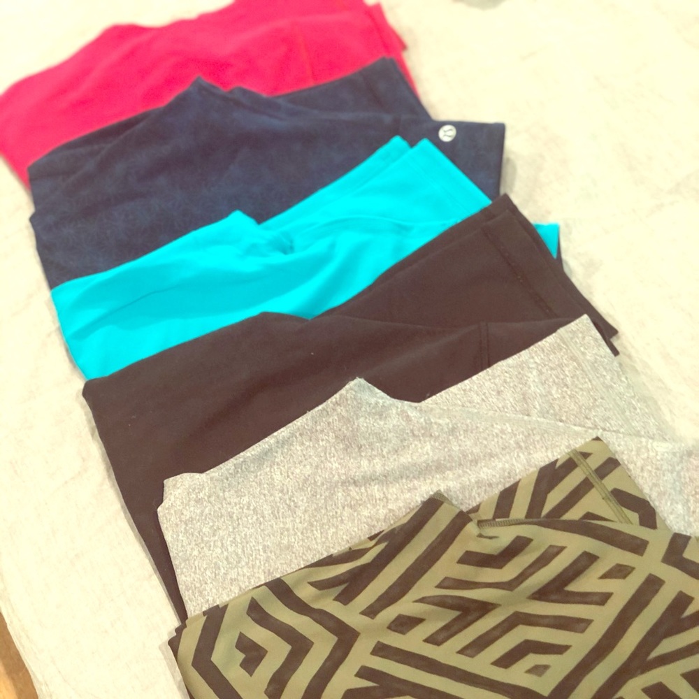 Lot of 6 Lululemon athletica wunder under crop